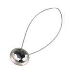 Клипса магнитная «Диамант» ø5 см для легкого и среднего веса штор с тросом 38 см (ХМ)