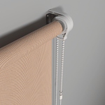 Рулонная штора «Стандарт» фурнитура Белая. Ткань коллекции «Скрин Витара» Бежевый