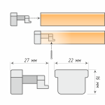 Заглушка торцевая для профиля «Отель» Серый (Пластик)