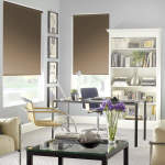 Рулонная штора «Мини» Квадро/Шоколад (81 х 170)