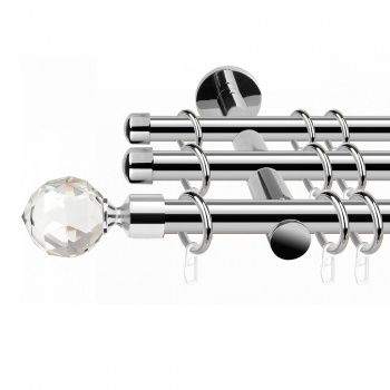 Трехрядный стеновой карниз для штор «Морано» (16 Х 180)