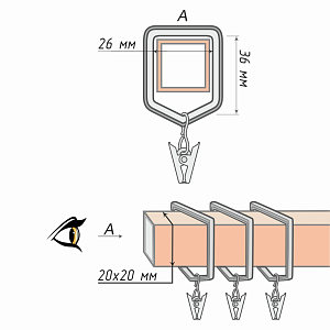 изображение кольцо «квадро» с пластиковой вставкой и зажимом упак. 10 шт на olexdeco.ru