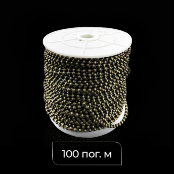 Цепь упр. металлич. 4,5х6,0 мм Антик (Бобина 100 п.м.)