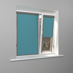 Рулонная штора «UNI 2» фурнитура Темно-серая. Ткань коллекции «Плэин» Тиффани