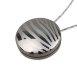 Клипса магнитная «Зебра» ø4,5 см для легкого и среднего веса штор с тросом 60 см (ХМ/Н)