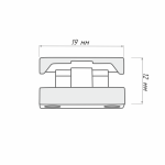 Соединитель кордов для раздвижных систем «Европа» (Белый)