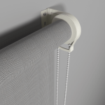 Рулонная штора «Moncada» ø38 фурнитура Белая. Ткань коллекции «Скрин Витара» Серый