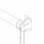 Цепь упр. металич. 4,5х6,0 мм Черный (На отрез)