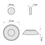 Магнитный держатель для отвеса упак. 100 шт (Белый)