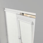 Рулонная штора «UNI 1» фурнитура Белая. Ткань коллекции «Санторини» Белый