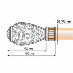 Наконечник «Ажур» (25 З)