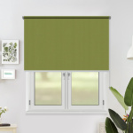 Рулонная штора «Toledo» ø28 фурнитура Хром. Ткань коллекции «Плэин» Фисташковый