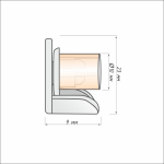 Заглушка для трубки нижней 12 мм «Мини День-Ночь» Besta (Прозрачная)