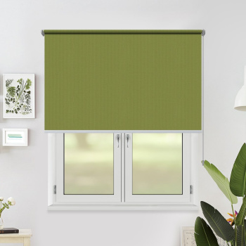 Рулонная штора «Toledo» ø28 фурнитура Хром. Ткань коллекции «Плэин» Фисташковый (компл. Россия)