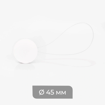 изображение клипса магнитная ø4,5 см «soft touch» для легкого и среднего веса штор с леской 30 см на olexdeco.ru
