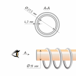 Кольцо 19 круглое с пластиком упак. 10 шт (БЗ)