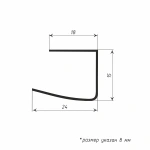 Направляющая С-образная UNI 2 алюминиевая L= 4 м Темно-серый