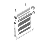 Рулонная штора «MGS День-Ночь» фурнитура Белая. Ткань коллекции «Соло» Лен