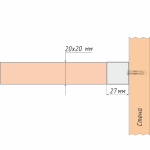 Кронштейн «Боковой открытый квадро 20х20» (НС)