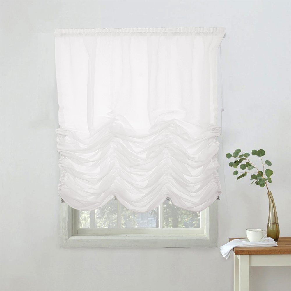 Австрийская штора индивидуальный размер тюль «Шелк» Жемчужный