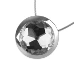 Клипса магнитная «Диамант» ø5 см для легкого и среднего веса штор с тросом 38 см (Х)