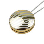 Клипса магнитная «Зебра» ø4,5 см для легкого и среднего веса штор с тросом 60 см (ХМ/З)