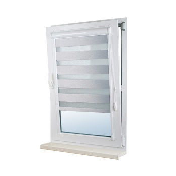 Рулонная штора «UNI 1 День-Ночь» фурнитура Белая. Ткань коллекции «Саванна» Муссон (компл. Besta)