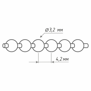 Цепь управления пластиковая 3,2х4,2 мм Besta Белая Бобина