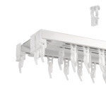 Трехрядный потолочный алюминиевый карниз «Прага» Белый (270-3 ролик)