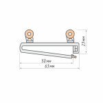 Плечики для шторных петель для шины потолочной упак. 10 шт (Прозрачный)
