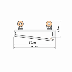 изображение плечики для шторных петель для шины потолочной упак. 10 шт на olexdeco.ru