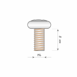 Винт М 4х8 мм (.)