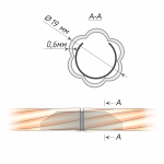 Труба твистер 19 мм (ХМ 360 составная по центру)