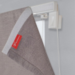 Римская штора белый подъемный механизм «Лен» Серый