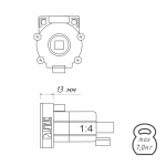 Привод вращения «Мадрид» LS 1:4 Белый