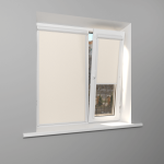 Рулонная штора «UNI 2» фурнитура Белая. Ткань коллекции «Санторини» Бежевый