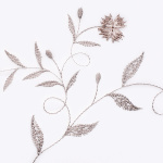 Штора-кафе «Romantik» мокка высота 30см (Ширина 125см)