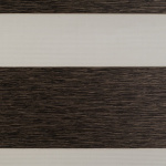 Рулонная штора «MGS День-Ночь» фурнитура Коричневая. Ткань коллекции «Саванна» Шоколад