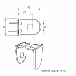 Подъемный мех. «Oldem» ø45 мм 1:2,5 с кр-нами для рул. шторы (Серый)