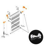 Комплект механизма для рулонной шторы «Мини День-Ночь» Besta (Белый)