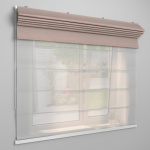 Римская штора «День-ночь» индивидуальный размер ткань «Lino» Бежевый