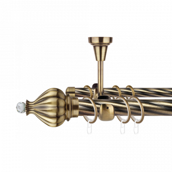 Двухрядный потолочный карниз для штор «Аладдин» (25/16 А 200)