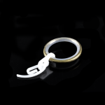 Крючок с ушком 6 мм упак. 100 шт (Белый)