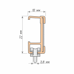 фото профильный карниз для штор «велкро» в интернет-магазине Олексдеко
