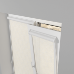 Рулонная штора «UNI 2» фурнитура Белая. Ткань коллекции «Пандора» Жемчуг