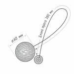 Клипса магнитная «Аванти» ø6 см для легкого и среднего веса штор на кожаном шнуре 38 см (ХМ)