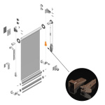 Кронштейн нижний пластиковый для лески комплект Besta (Коричневый)