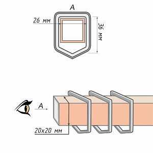 изображение кольцо «квадро» с пластиковой вставкой упак. 10 шт на olexdeco.ru