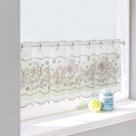 Штора-кафе «Flowers» мокка высота 30см (Ширина 78см)