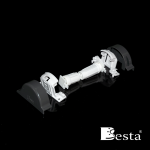 Комплект механизма для рулонной шторы UNI Besta Темно-серый (Правый)